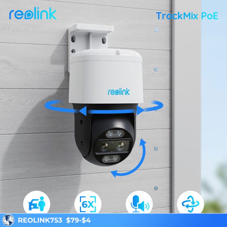 Reolink Trackmix PoE 4K Security Outdoor Camera Dual-Lens Motion ...